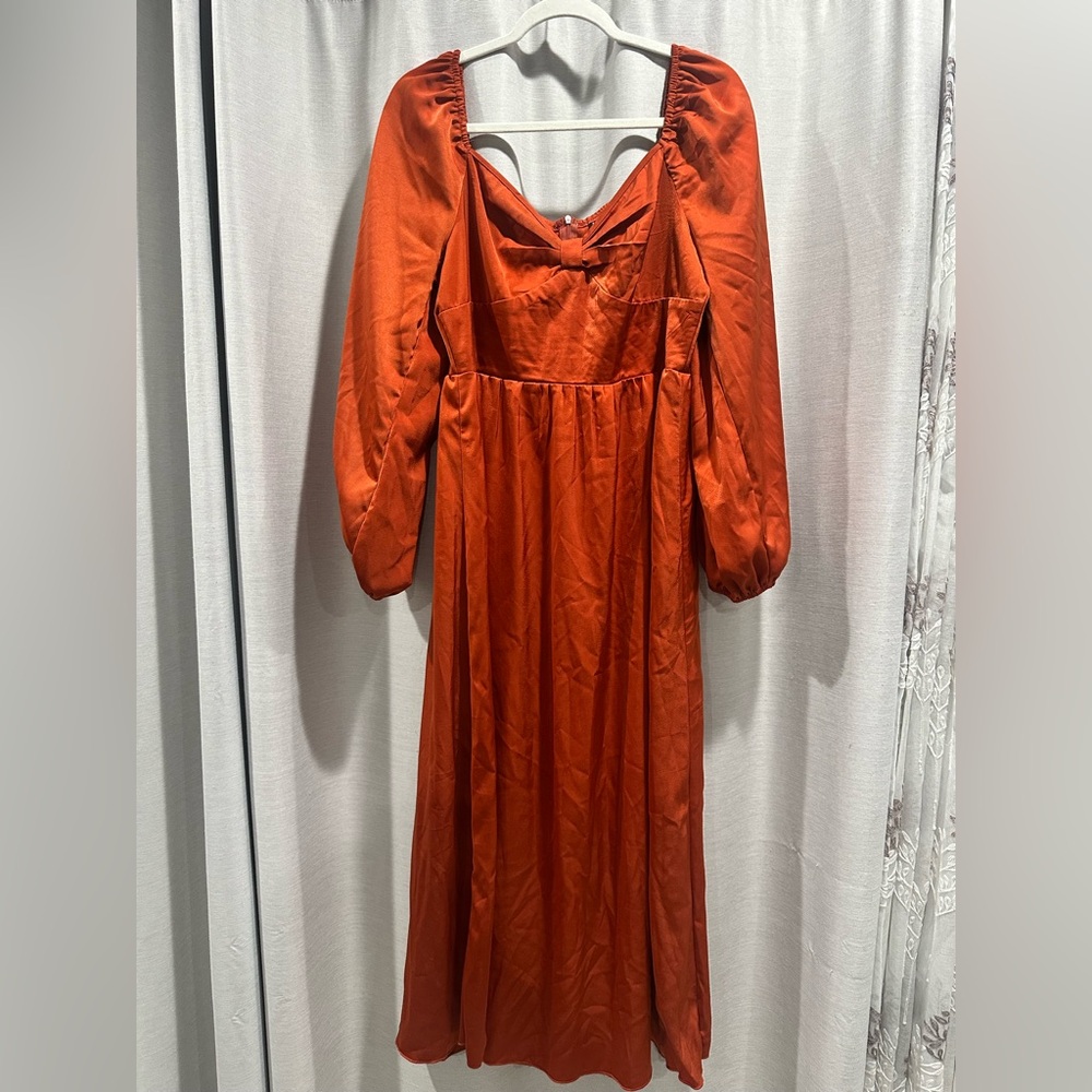 SHEIN Orange Maxi Dress